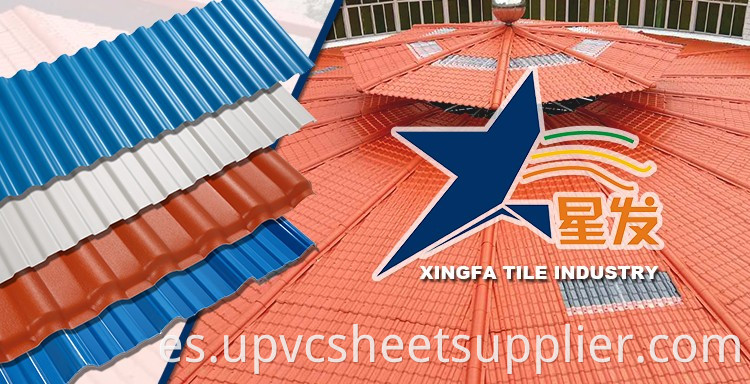 Nueva llegada corrugado corrugado plástico PVC Techo de techos para cobertizo